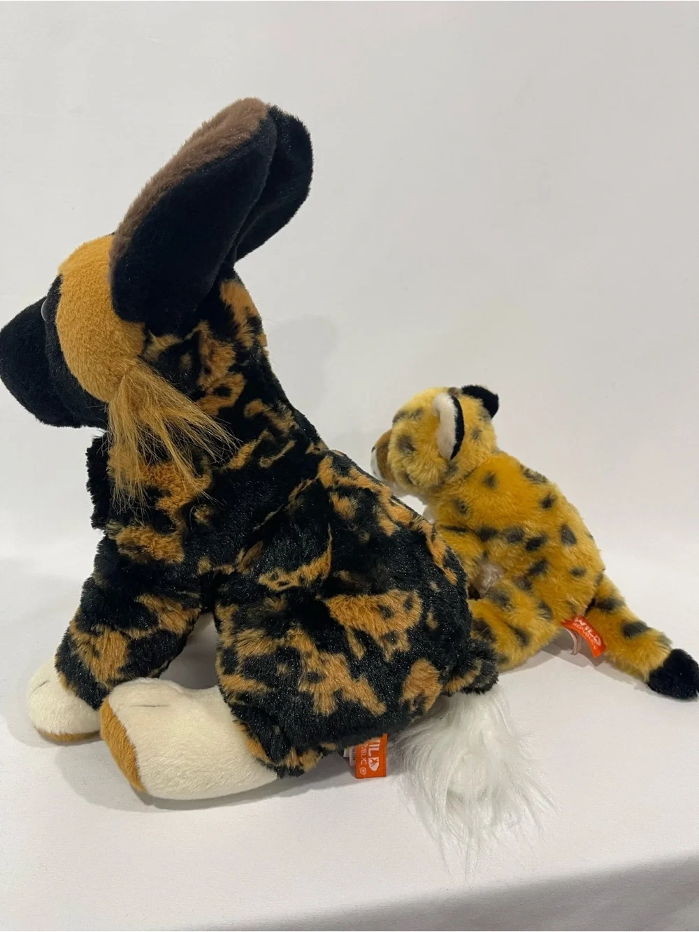 Plush African Wild Dog Toy - Black & Tan Cuddly Stuffed Animal